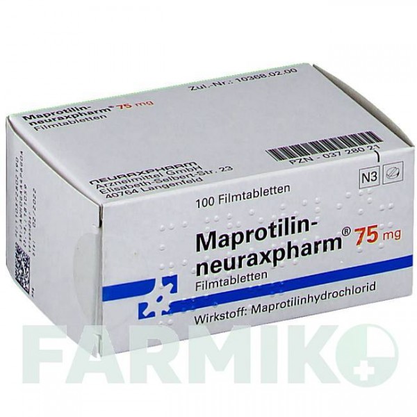 МАПРОТИЛІН (MAPROTILIN) 75 мг таблетки 100 шт - Мапротилін NEURAXPHARM