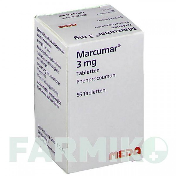 МАРКУМАР (MARCUMAR) таблетки 56 шт - Фенпрокумон MEDA PHARMA