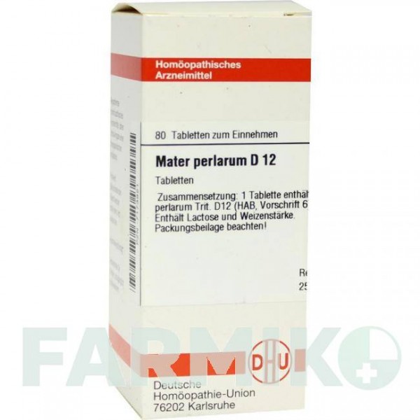 МАТЕР ПЕРЛАРУМ (MATER PERLARUM) D 12 таблетки 80 шт - Гомеопатия DHU