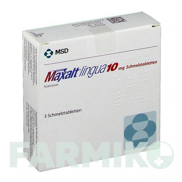 МАКСАЛТ (MAXALT) 10 мг таблетки 3 шт - Ризатриптан ORGANON