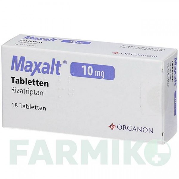 МАКСАЛТ (MAXALT) 10 мг таблетки 18 шт - Ризатриптан ORIFARM