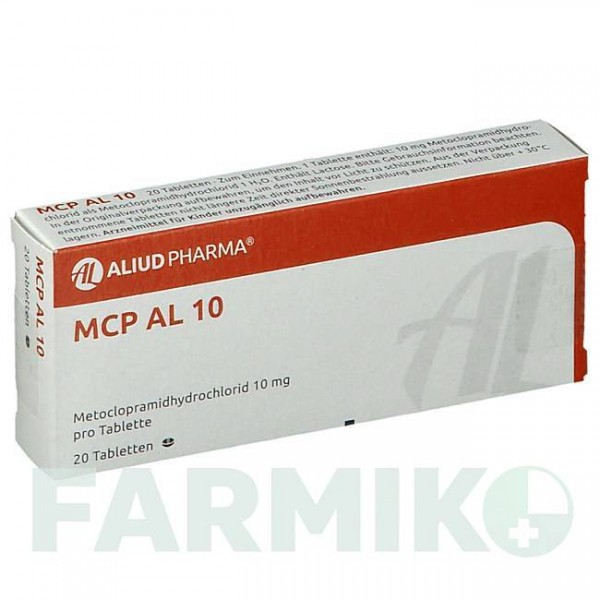 МСР (MCP) 10 таблетки 20 шт - Метоклопрамід ALIUD PHARMA