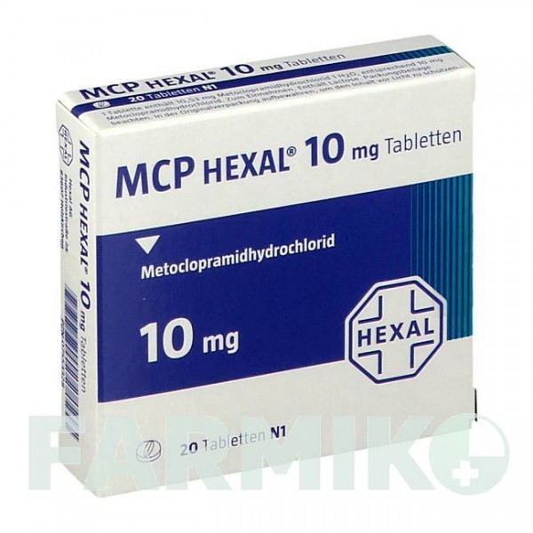 МСР (MCP) 10 таблетки 20 шт - Метоклопрамід HEXAL