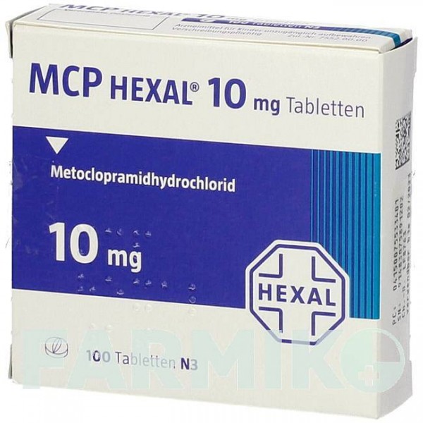 МСР (MCP) 10 таблетки 100 шт - Метоклопрамід HEXAL