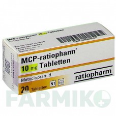 МСР (MCP) 10 мг таблетки 20 шт - Метоклопрамід RATIOPHARM