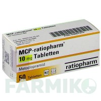 МСР (MCP) 10 мг таблетки 50 шт - Метоклопрамид RATIOPHARM