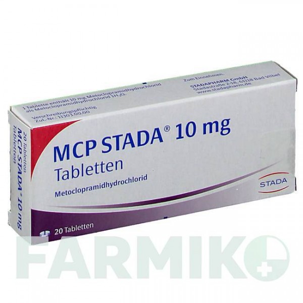 МСР (MCP) 10 мг таблетки 20 шт - Метоклопрамід STADAPHARM