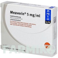 МІАВЕРИН (MEAVERIN) 0,5% 5 мг/мл 25 мг/5 мл розчин 5x5 мл - Мепівакаїн PUREN PHARMA