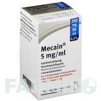 МЕКАИН (MECAIN) 0,5% 5 мг/мл 250 мг/50 мл раствор 50 мл - Мепивакаин PUREN PHARMA