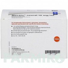 МЕКАИН (MECAIN) 1% 10 мг/мл 20 мг/2 мл раствор 50x2 мл - Мепивакаин PUREN PHARMA