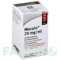 МЕКАИН (MECAIN) 2% 20 мг/мл 1000 мг/50 мл раствор 10x50 мл - Мепивакаин PUREN PHARMA