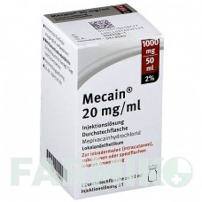 МЕКАИН (MECAIN) 2% 20 мг/мл 1000 мг/50 мл раствор 50x50 мл - Мепивакаин PUREN PHARMA