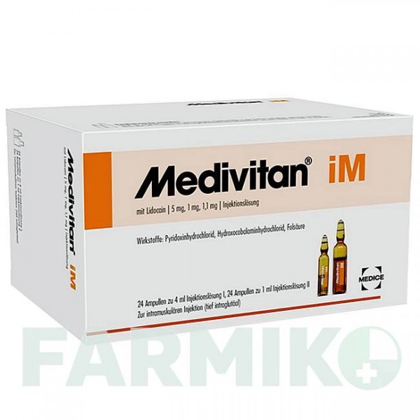 МЕДИВИТАН (MEDIVITAN) ампулы 24 шт - Витамин B12 (Гидроксокобаламин), Другое MEDICE PUTTER
