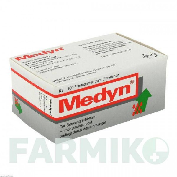 МЕДИН (MEDYN) таблетки 100 шт - Вітамін B12 (Ціанокобаламін), Інше MEDICE PUTTER