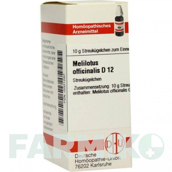 МЕЛИЛОТУС ОФФИЦИНАЛИС (MELILOTUS OFFICINALIS) D 12 глобули 10 г - Гомеопатия DHU