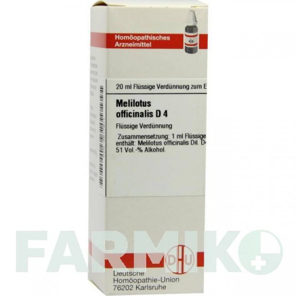МЕЛИЛОТУС ОФФИЦИНАЛИС (MELILOTUS OFFICINALIS) D 4 раствор 20 мл - Гомеопатия DHU
