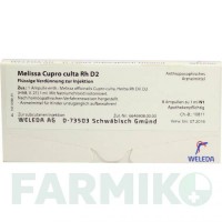 МЕЛІСА КУПРО (MELISSA CUPRO) D 2 ампули 8x1 мл - Гомеопатія WELEDA