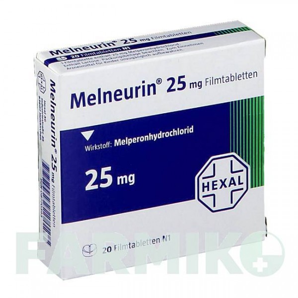 МЕЛНЕУРИН (MELNEURIN) 25 таблетки 20 шт - Мелперон HEXAL