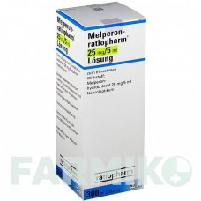 МЕЛПЕРОН (MELPERON) 25 мг/5 мл раствор 300 мл - Мелперон RATIOPHARM