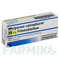 МЕЛПЕРОН (MELPERON) 25 мг таблетки 20 шт - Мелперон RATIOPHARM