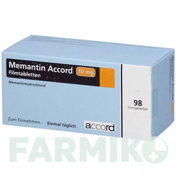 МЕМАНТИН (MEMANTIN) 10 мг таблетки 98 шт - Мемантин 1 0 1 CAREFARM