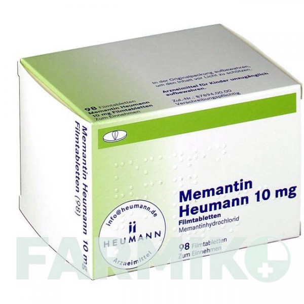 МЕМАНТИН (MEMANTIN) 10 мг таблетки 98 шт - Мемантин HEUMANN PHARMA