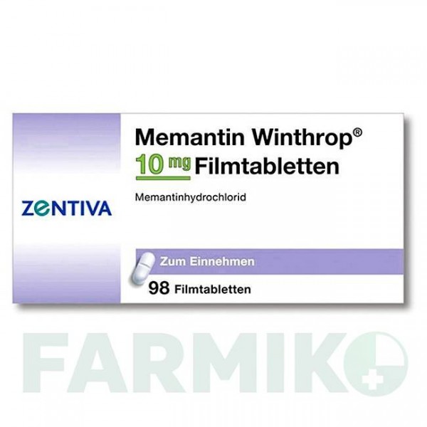 МЕМАНТИН (MEMANTIN) 10 мг таблетки 98 шт - Мемантин ZENTIVA