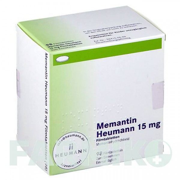 МЕМАНТИН (MEMANTIN) 15 мг таблетки 98 шт - Мемантин HEUMANN PHARMA