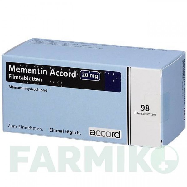 МЕМАНТИН (MEMANTIN) 20 мг таблетки 98 шт - Мемантин 1 0 1 CAREFARM