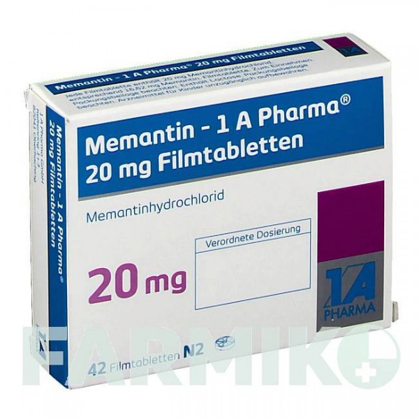МЕМАНТИН (MEMANTIN) 20 мг таблетки 42 шт - Мемантин 1 A PHARMA