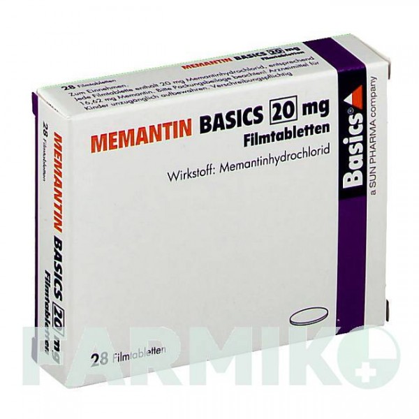 МЕМАНТИН (MEMANTIN) 20 мг таблетки 28 шт - Мемантин BASICS