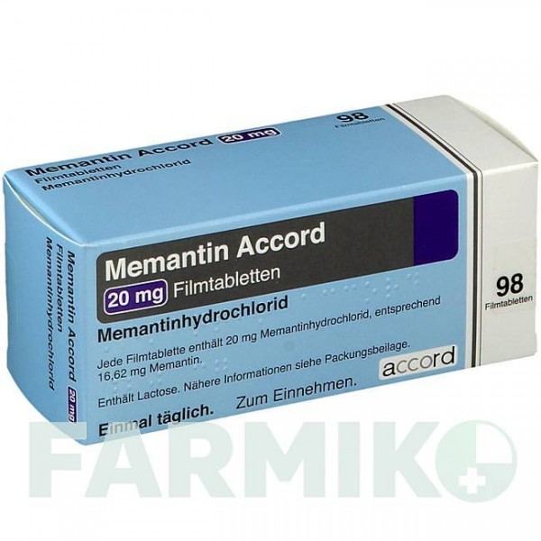 МЕМАНТИН (MEMANTIN) 20 мг таблетки 98 шт - Мемантин BB FARMA