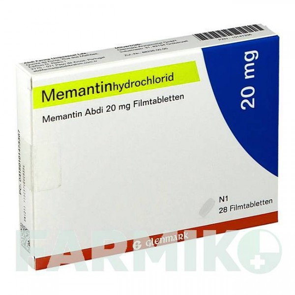 МЕМАНТИН (MEMANTIN) 20 мг таблетки 28 шт - Мемантин GLENMARK