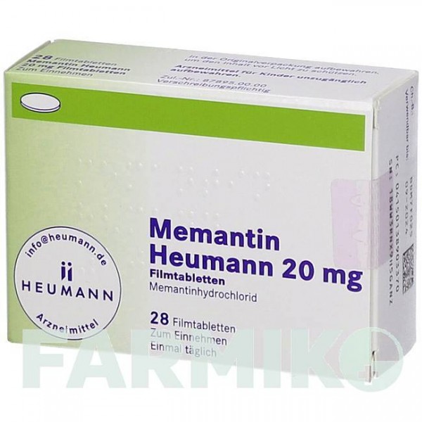 МЕМАНТИН (MEMANTIN) 20 мг таблетки 28 шт - Мемантин HEUMANN PHARMA