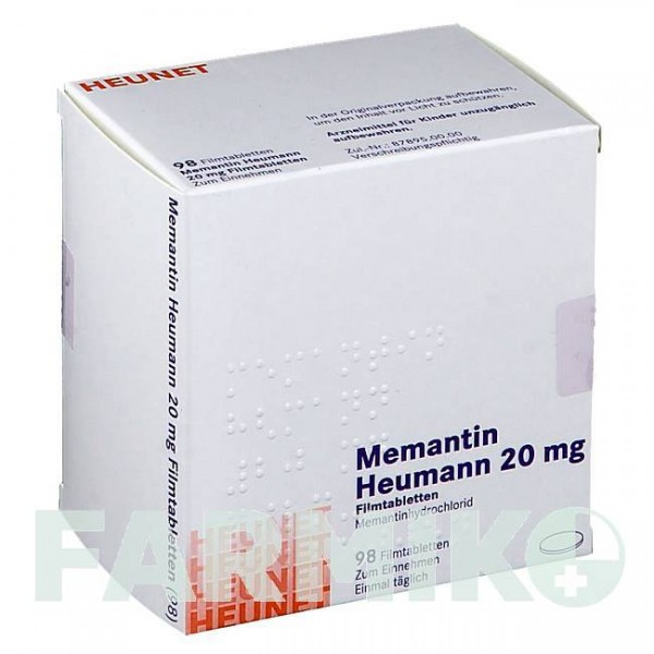 МЕМАНТИН (MEMANTIN) 20 мг таблетки 98 шт - Мемантин HEUNET PHARMA