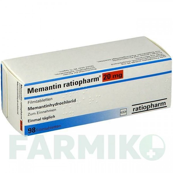 МЕМАНТИН (MEMANTIN) 20 мг таблетки 28 шт - Мемантин RATIOPHARM