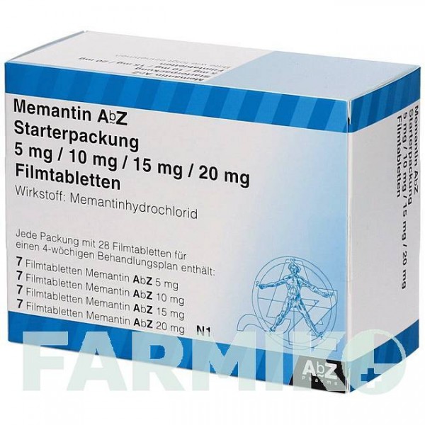 МЕМАНТИН (MEMANTIN) 5 мг/10 мг/15 мг/20 мг таблетки 28 шт - Мемантин ABZ PHARMA