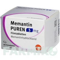 МЕМАНТИН (MEMANTIN) 5 мг таблетки 98 шт - Мемантин PUREN PHARMA