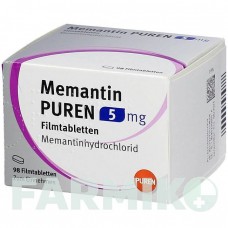 МЕМАНТИН (MEMANTIN) 5 мг таблетки 98 шт - Мемантин PUREN PHARMA