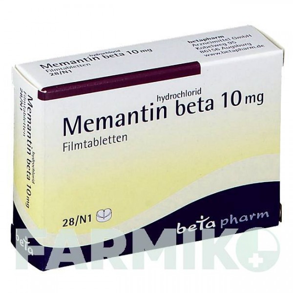МЕМАНТИНГИДРОХЛОРИД (MEMANTINHYDROCHLORID) 10 мг таблетки 98 шт - Мемантин BETAPHARM