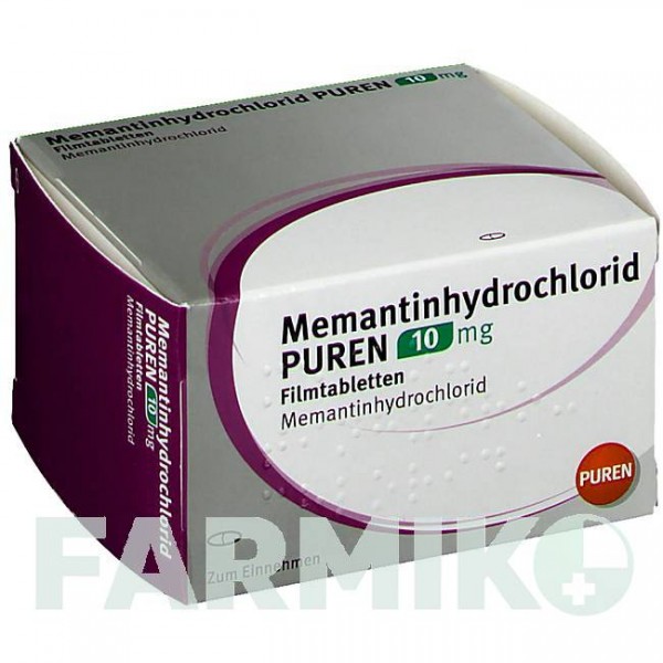 МЕМАНТИНГІДРОХЛОРИД (MEMANTINHYDROCHLORID) 10 мг таблетки 42 шт - Мемантин PUREN PHARMA