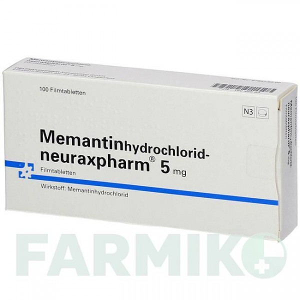 МЕМАНТИНГИДРОХЛОРИД (MEMANTINHYDROCHLORID) 5 мг таблетки 25 шт - Мемантин NEURAXPHARM