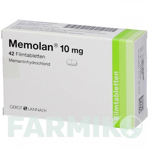 МЕМОЛАН (MEMOLAN) 10 мг таблетки 42 шт - Мемантин G.L.PHARMA