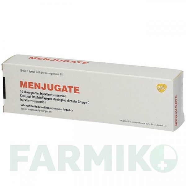 МЕНДЖУГАТ (MENJUGATE) 10 мкг суспензія 1x0,5 мл - Менінгококовий С антиген EMRA-MED