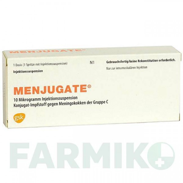 МЕНДЖУГАТ (MENJUGATE) 10 мкг суспензия 10x0,5 мл - Менингококковый С антиген GLAXOSMITHKLINE
