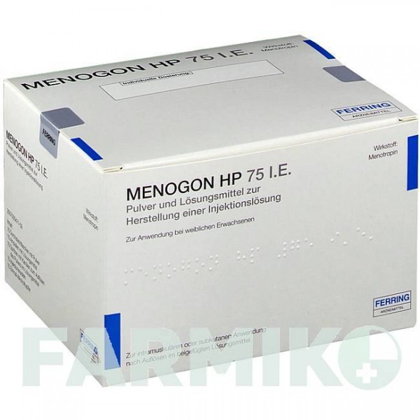 МЕНОГОН (MENOGON) 75 МЕ порошок 10 шт - Менопаузный гонадотропин FERRING