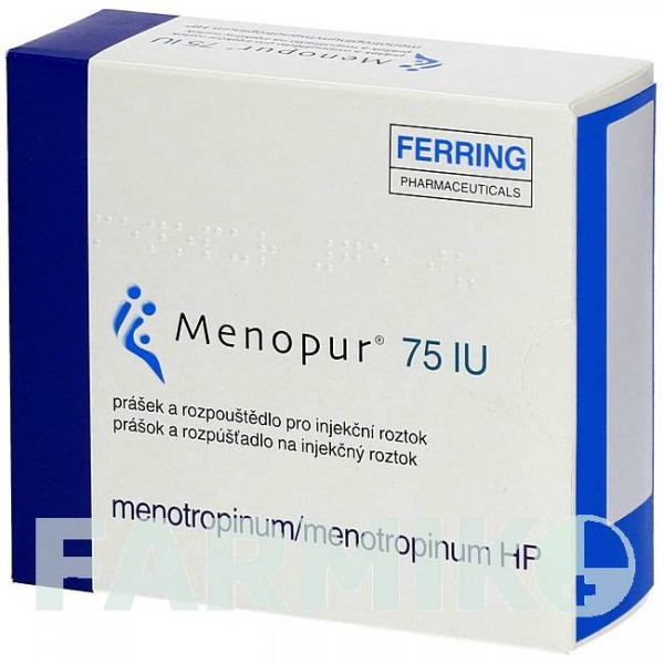 МЕНОПУР (MENOPUR) 75 МЕ порошок 5 шт - Менопаузный гонадотропин AXICORP PHARMA