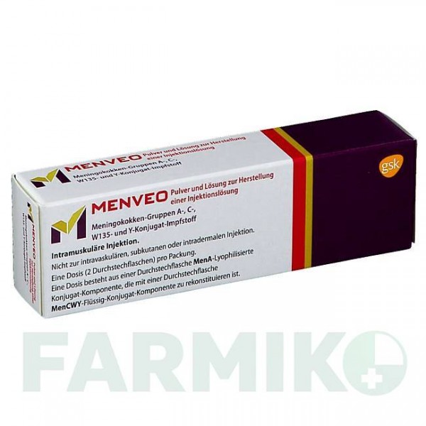 МЕНВЕО (MENVEO) порошок 0,5 мл - Менингококковый четырехвалентный антиген GLAXOSMITHKLINE