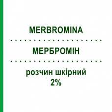 МЕРБРОМИН (MERBROMINA) 2% раствор кожный 500 мл - Мербромин NEW FA.DEM.