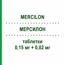 МЕРСИЛОН (MERCILON) 0,15 мг + 0,02 мг таблетки 126 шт - Дезогестрел, Етинілестрадіол ORGANON